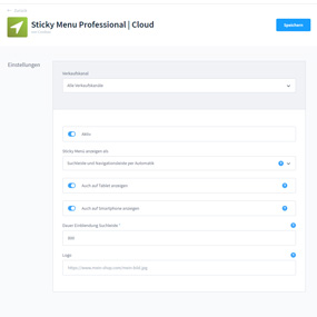 Sticky Menü Professionell | Cloud | Cloud