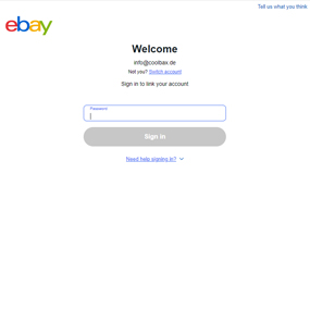 Anleitung eBay Zugangsdaten SW5
